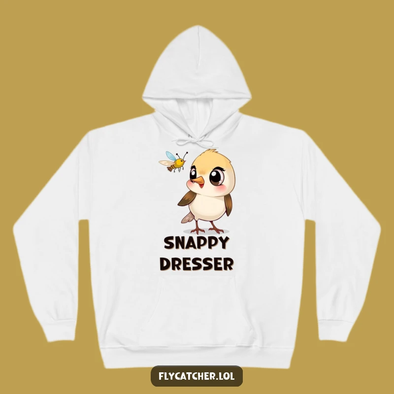 Funny Bird Snaps Hoodie: Cozy Warmth with a Playful Hunter