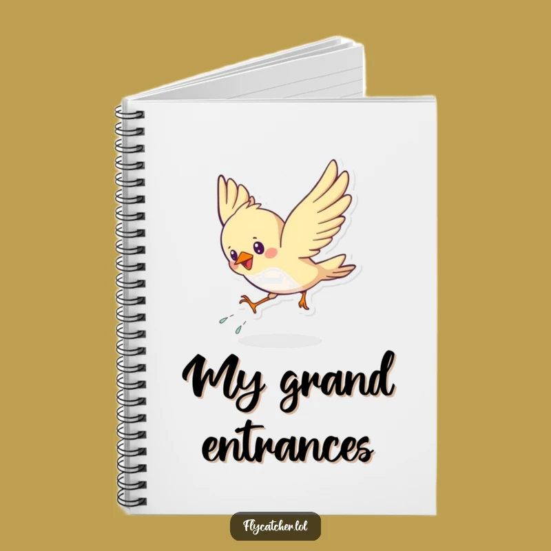 Funny Bird Swoop Notebook: Jot Down Ideas with an Energetic Landing Cover