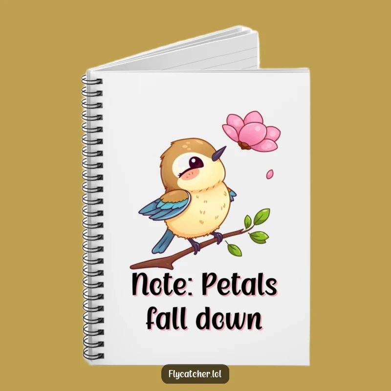 Funny Flycatcher Petal Surprise Notebook - Journal Your Laughs, Ideal Funny Gift