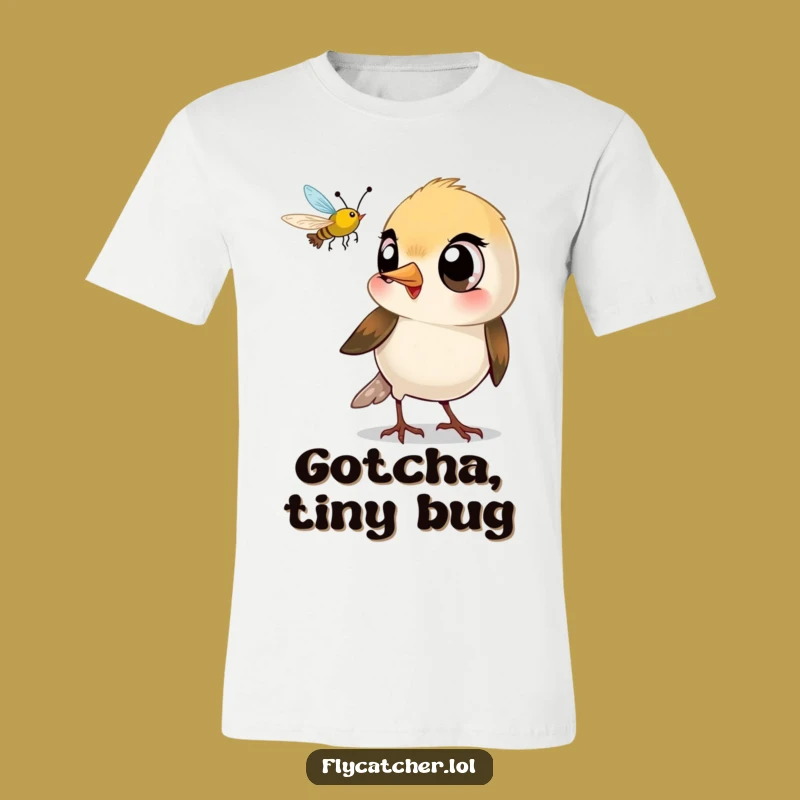 Funny Bird Snaps T-Shirt: Big Eyes, Quick Beak, Hilarious Gift
