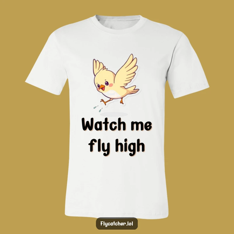 Funny Bird Swoop T-Shirt: Energetic Landing Flourish Tee, Perfect Funny Gift